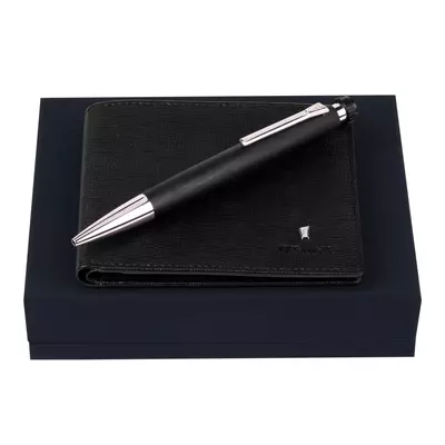Set of wallet and ball pen Chronobike Black