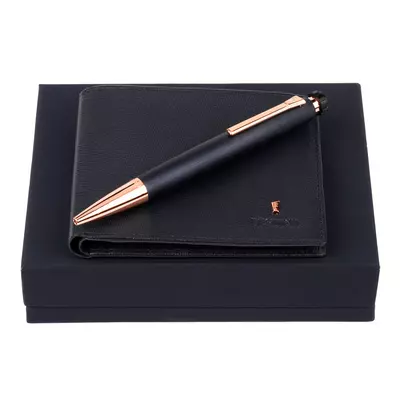 Set of wallet and ball pen Chronobike Navy