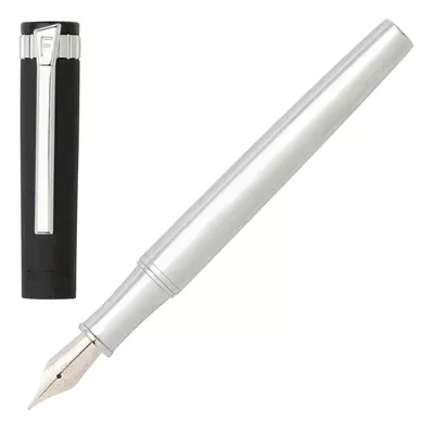Metal fountain pen Prestige Chrome Black