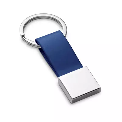 Keychain with square metal tile