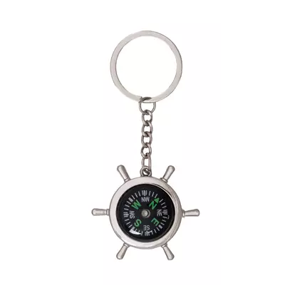 Metal keychain compass
