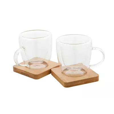 Set espresso cups and mats