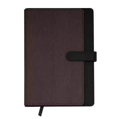 Notebook with business card compartments