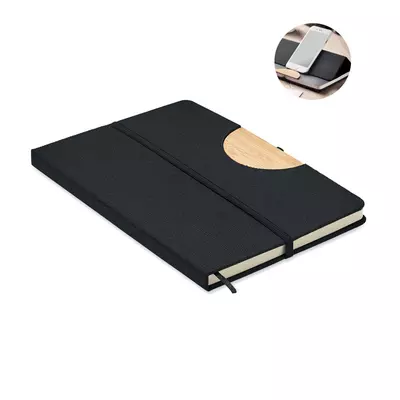 A5 notebook with bamboo phone holder BLAMA