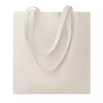 Памучна пазарска чанта с дълги дръжки 180gr/m².