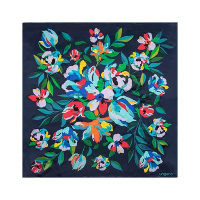 Silk scarf Paola Navy
