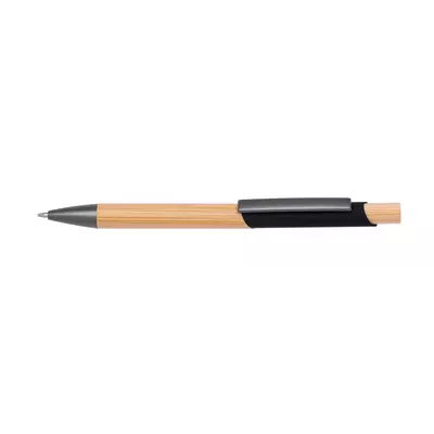 Metal ball pen with bamboo elements
