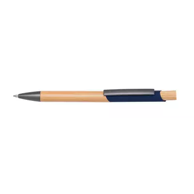 Metal ball pen with bamboo elements