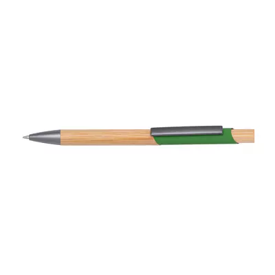 Metal ball pen with bamboo elements