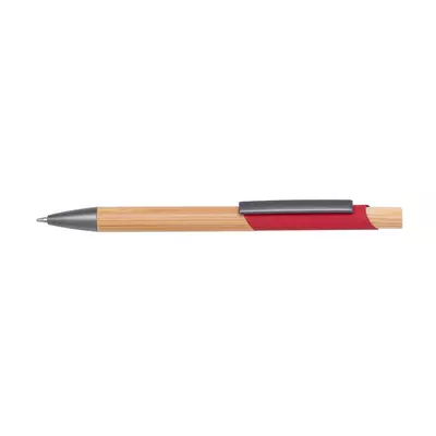 Metal ball pen with bamboo elements
