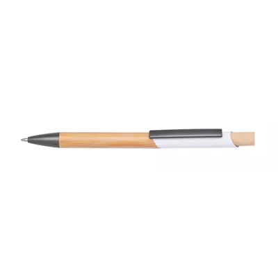 Metal ball pen with bamboo elements