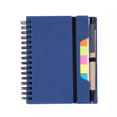 Eco notebook with ruler, indexes and pen