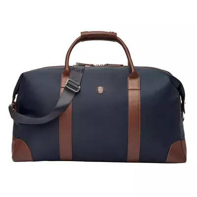 Пътна чанта Button Navy & Brown