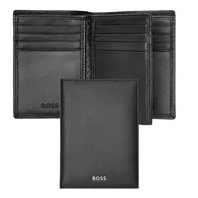 Card holder trifold Classic Smooth Black