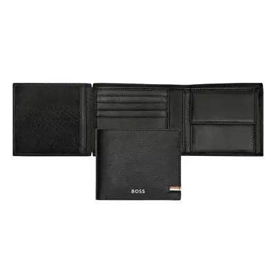 Money wallet with flap Iconic Black