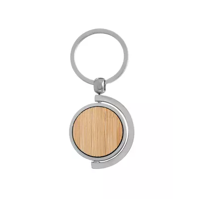 Keychain metal and bamboo