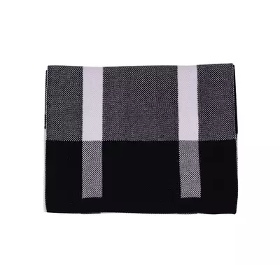 Plaid winter cashmere scarf