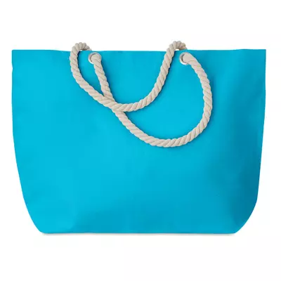 Cotton beach bag with cord handle 220 gr/m²