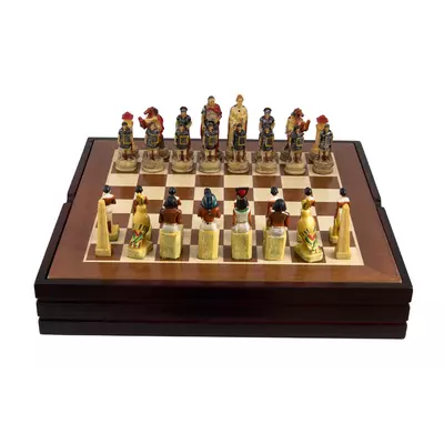 Chess with hand - painted figures - ROMA
