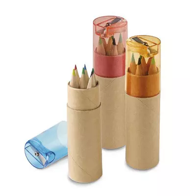 Комплект цветни дървени моливи - 6 броя