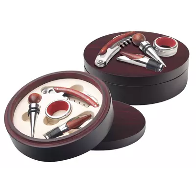 Wine set in round box