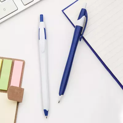 Рекламна химикалка Finball - бяло и синьо