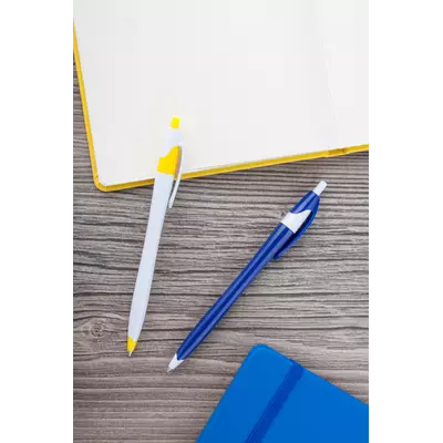 Рекламна химикалка Finball - бяло и жълто