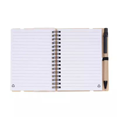 Еко бележник с линийка, индекси и химикалка