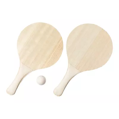 Плажен тенис с 3 игри в памучна торбичка