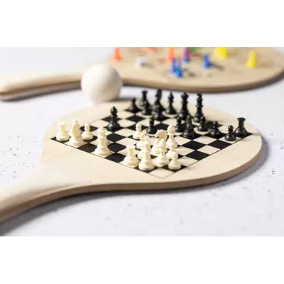 Плажен тенис с 3 игри в памучна торбичка