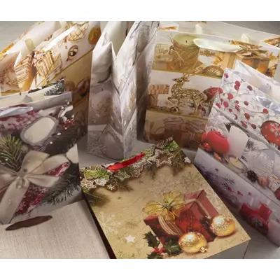 Коледен подаръчен плик "Golden Christmas Toys"