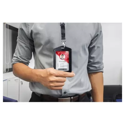 Lanyard with PU leather holder Zornit