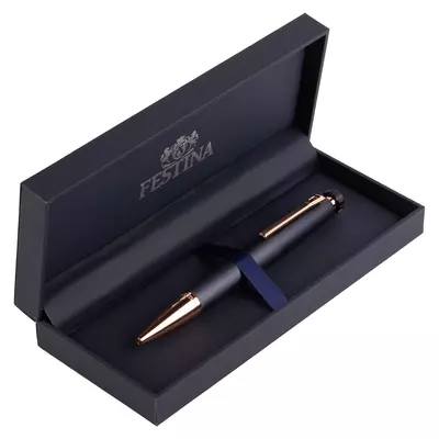 Metal ball pen Chronobike Rose Gold Navy
