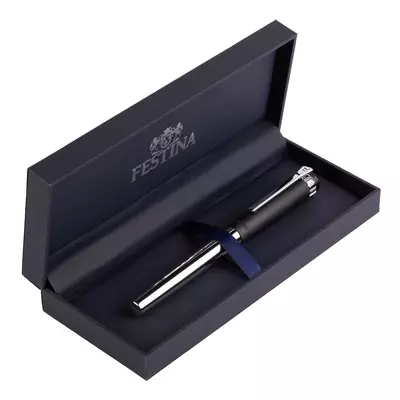 Metal roller pen Prestige Chrome Black