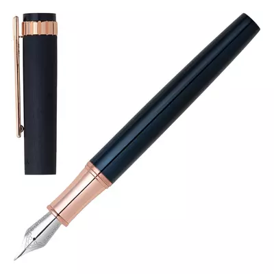 Metal fountain pen Prestige Rose Gold Navy