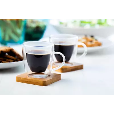 Set espresso cups and mats