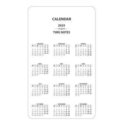 Пълнеж за бележник А5 - с календар