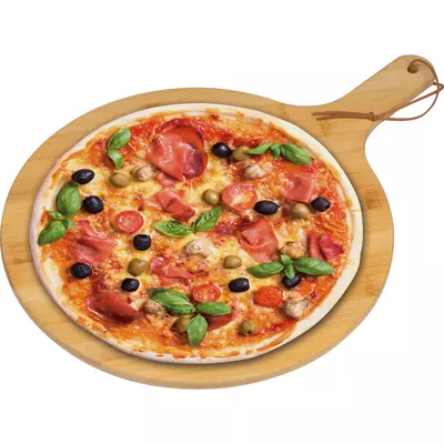 Round pizza serving tray