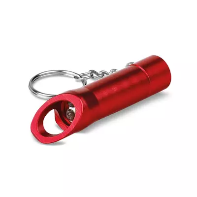Flashlight, bottle opener and keyring