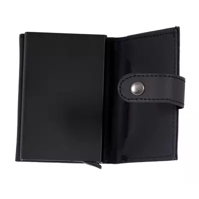 Кожено портмоне с плъзгач за карти