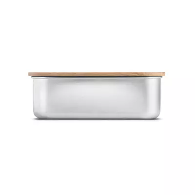 Метална кутия с бамбуков капак