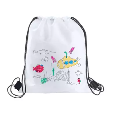 Colouring drawstring bag