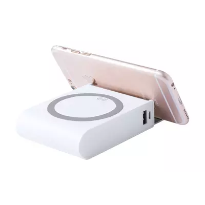 Преносима батерия 8000 mAh с вградено безжично зарядно