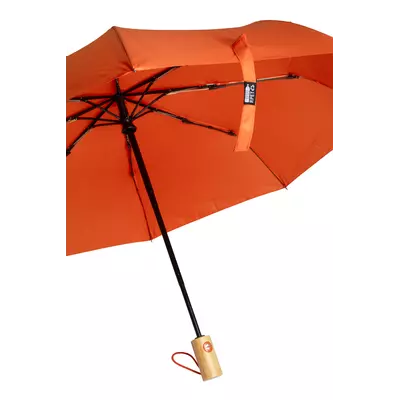 Сгъваем чадър RPET с бамбукова дръжка