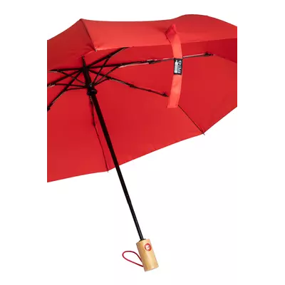 Сгъваем чадър RPET с бамбукова дръжка