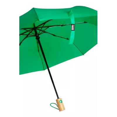 Сгъваем чадър RPET с бамбукова дръжка