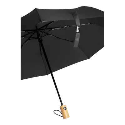 Сгъваем чадър RPET с бамбукова дръжка