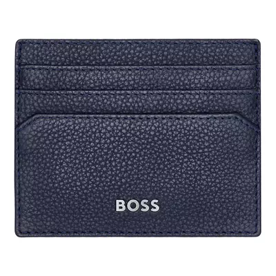 Кожен визитник Classic Grained Navy