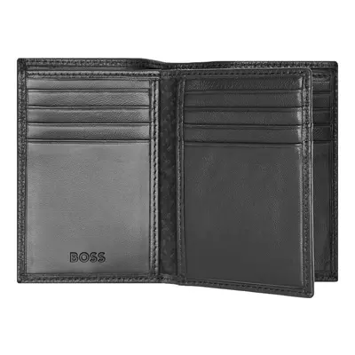 Вертикален портфейл за карти Trifold Classic Grained Black
