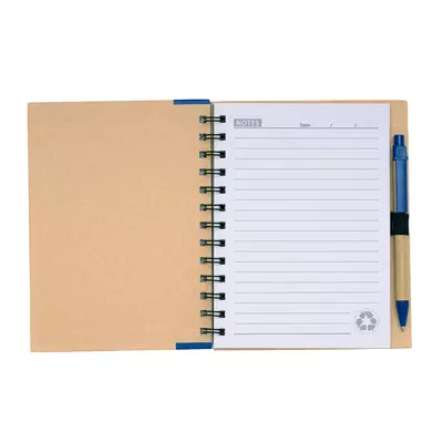 Еко бележник с твърди корици и химикалка